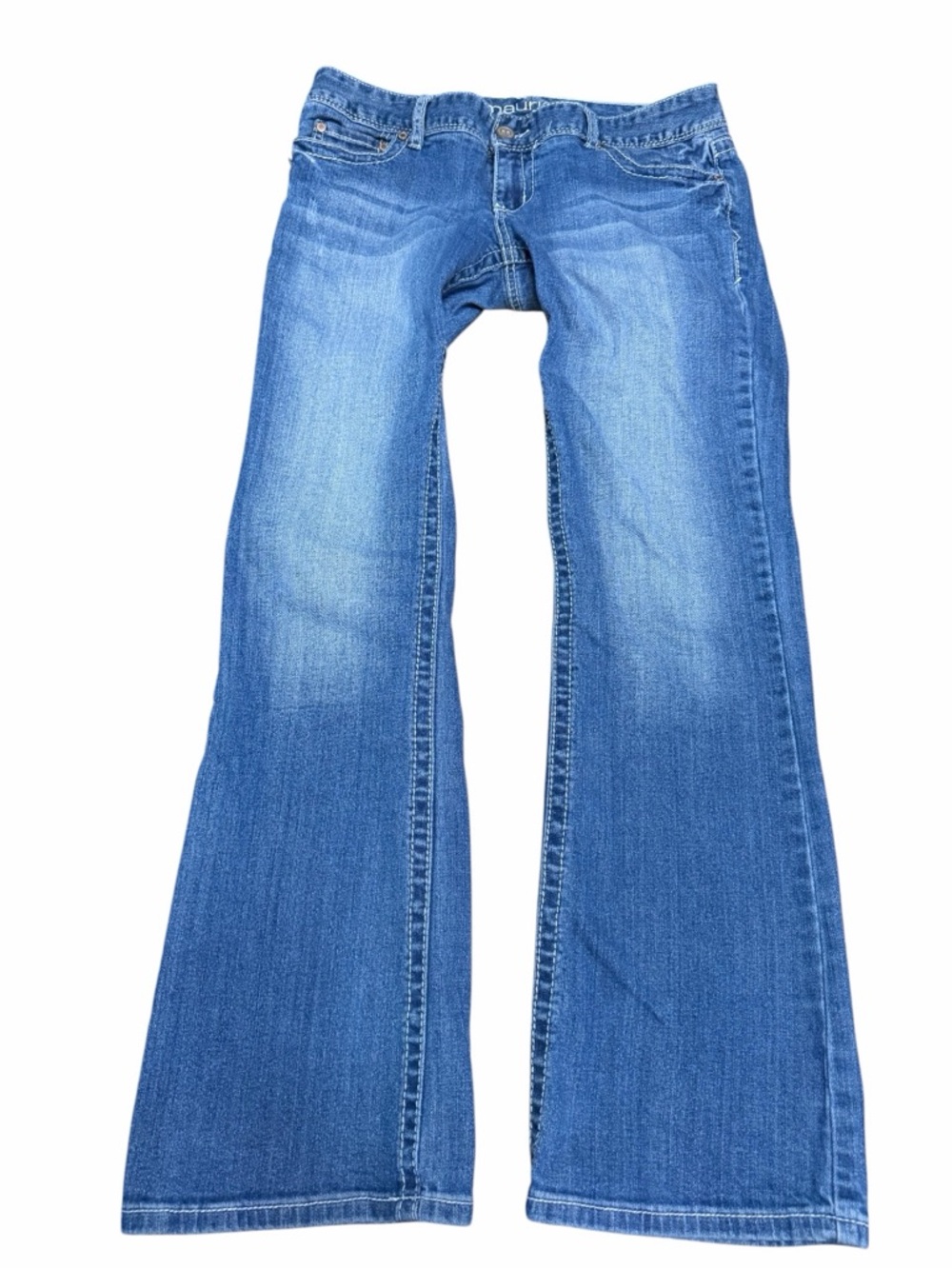 Maurices Flare Jeans Size 9/10 Bootcut Y2K Model Off Duty Boho Grunge Denim